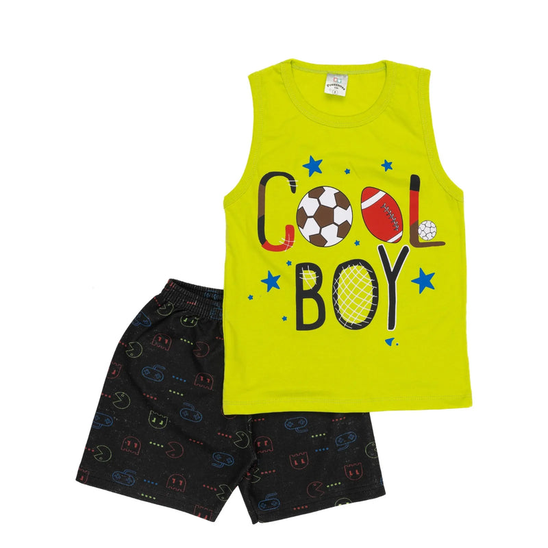 Conjunto Regata Masculino Infantil Verão Regatas Menino Bebê Barato Tamanhos 1,2,3,4,5,6,8