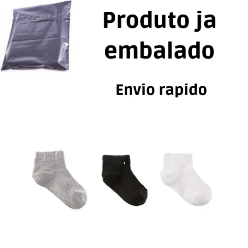 Kit 12 pares de Meias infantil criança 3 a 12 anos