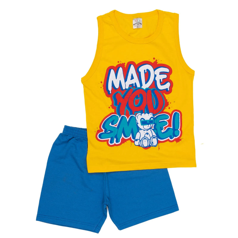 Conjunto Regata Masculino Infantil Verão Regatas Menino Bebê Barato Tamanhos 1,2,3,4,5,6,8