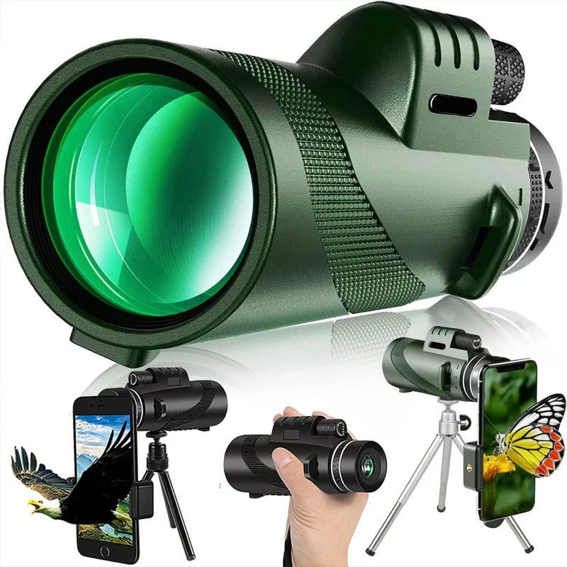 Portátil Zoom HD 5000M Telescópio Dobrável Longa Distância Mini Poderoso Telescópio para Caça Esportes Outdoor Camping em viagens