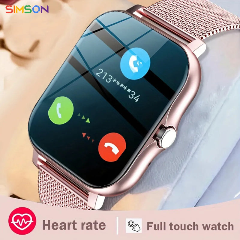 Lindo Smart Watch para Android Phone, tela colorida de 1,44 ", toque completo, mostrador personalizado, chamada bluetooth, smartwatch para mulheres e homens, novo, 2023