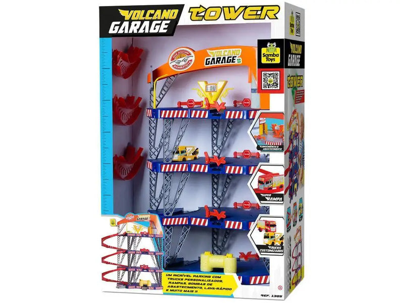 Pista Garagem Volcano Garage Tower Samba Toys