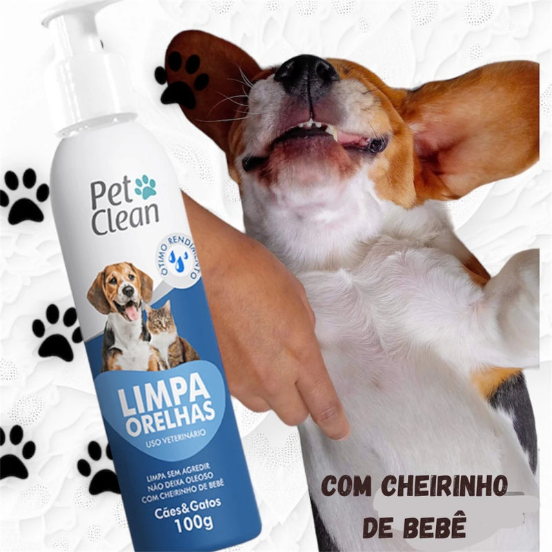 Kit Higiene Banho a Seco Pet Clean Limpeza Completa Cães e Gatos - Banho a Seco | Limpa Lágrima | Limpa Orelhas ! Limpa Patas